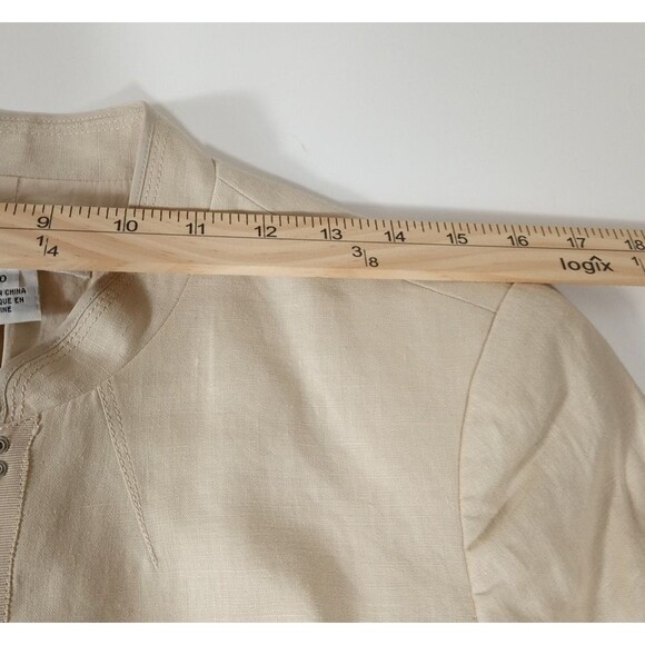 Calvin Klein Womens Linen Suit Two Piece Pants 10 Jacket 8 Cotton Silk Lined VTG - Picture 7 of 16